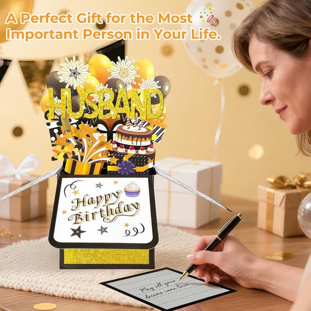 Thumbnail 2 de Happivue Husband Birthday Card 3D Pop Up