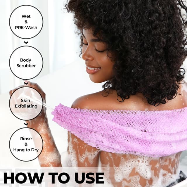 Thumbnail 4 de Afro Scrubber African Exfoliating Net Sponge 2-pack