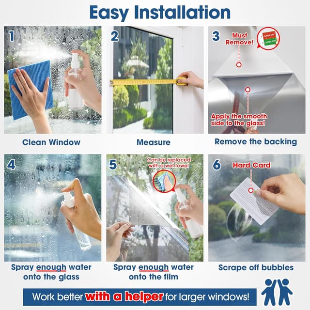 Thumbnail 6 de Lifetree Reflective One Way Window Film 44.5×200cm 🪟