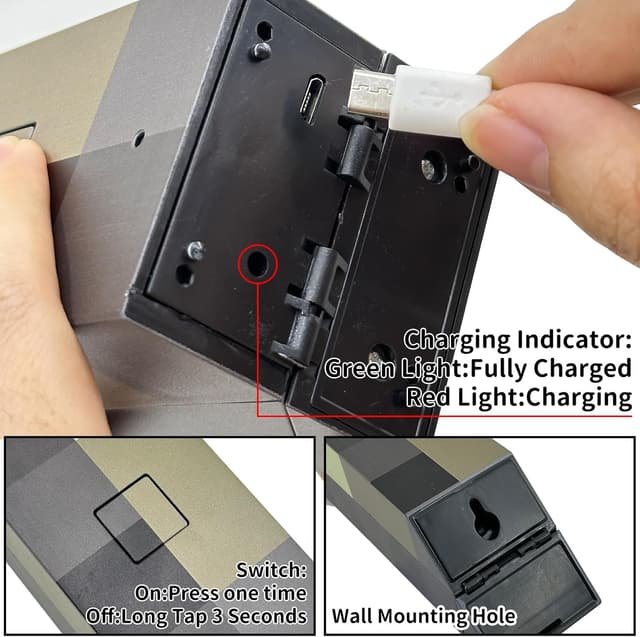 Detalle 2 de TUKIIE Craft Fackel Nachtlicht 11" đŻ