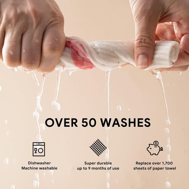 Thumbnail 4 de RECYCO Swedish Dishcloths 6-pack, 8" x 7" 🧽