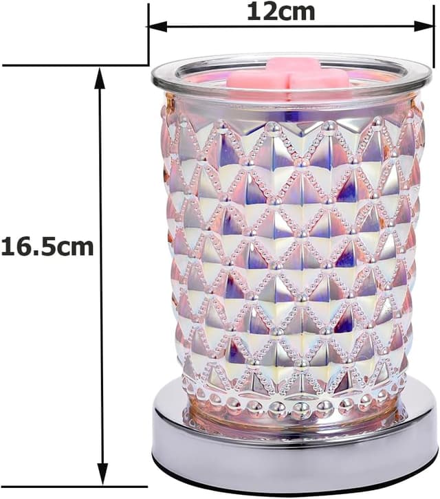 Detalle de DICIMI Diamond-Cut Crystal Electric Wax Melt Warmer with Touch Control and 3 Heat Settings