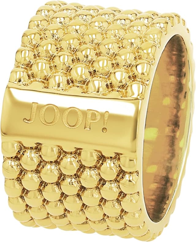 Detalle 2 de JOOP! Ring aus Edelstahl für Damen in Gold-Optik mit JOOP! Dead-Design & Schmuck-Geschenkbox