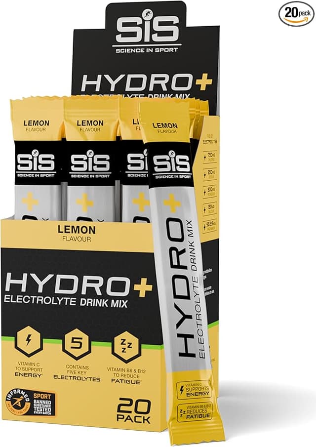 Detalle de Science in Sport HYDRO+ Limón 🥤 Electrolitos en polvo veganos