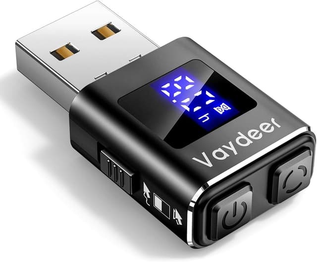 Detalle de VAYDEER USB Mouse Jiggler with LED Timer (2025 Aluminium Edition) – Dual Motion Modes, Plug & Play for Windows/Mac/Linux