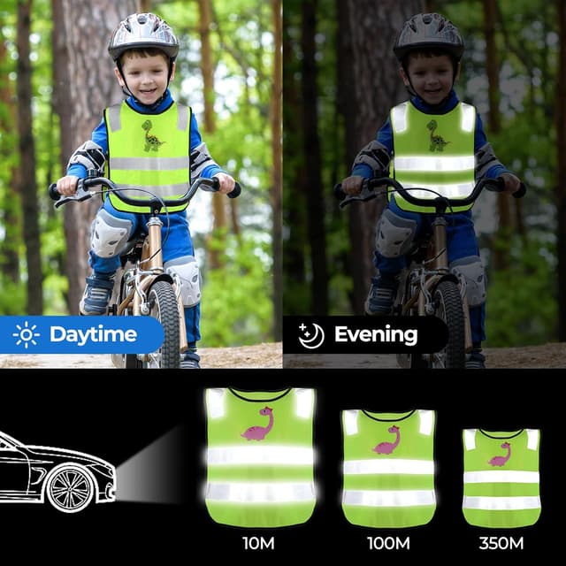 Detalle 2 de Kinder Warnweste Hoiloie 2er Set 350 m