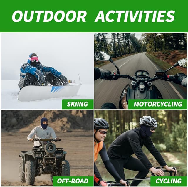 Detalle de LONGKING Sturmhaube / Skimaske (Balaclava) mit UV- und Windschutz für Damen & Herren