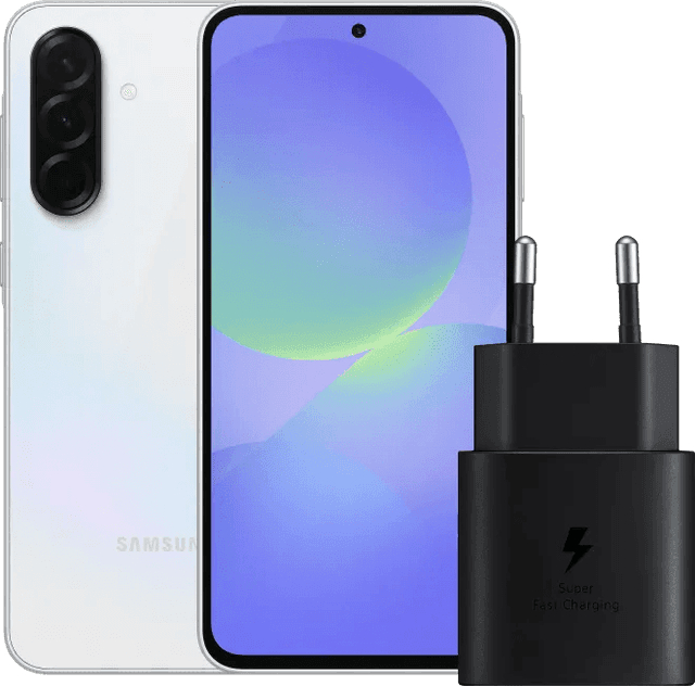 Detalle de Samsung Galaxy A36 256 GB Weiß 5G inkl. Samsung Ladegerät 25 Watt (schwarz)