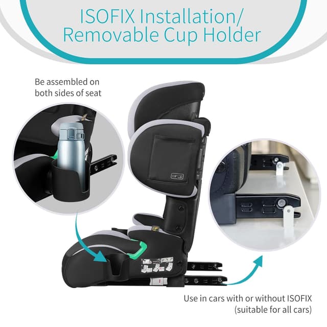 Thumbnail 3 de globalkids Kindersitz 15–36 kg i‑Size, höhenverstellbar