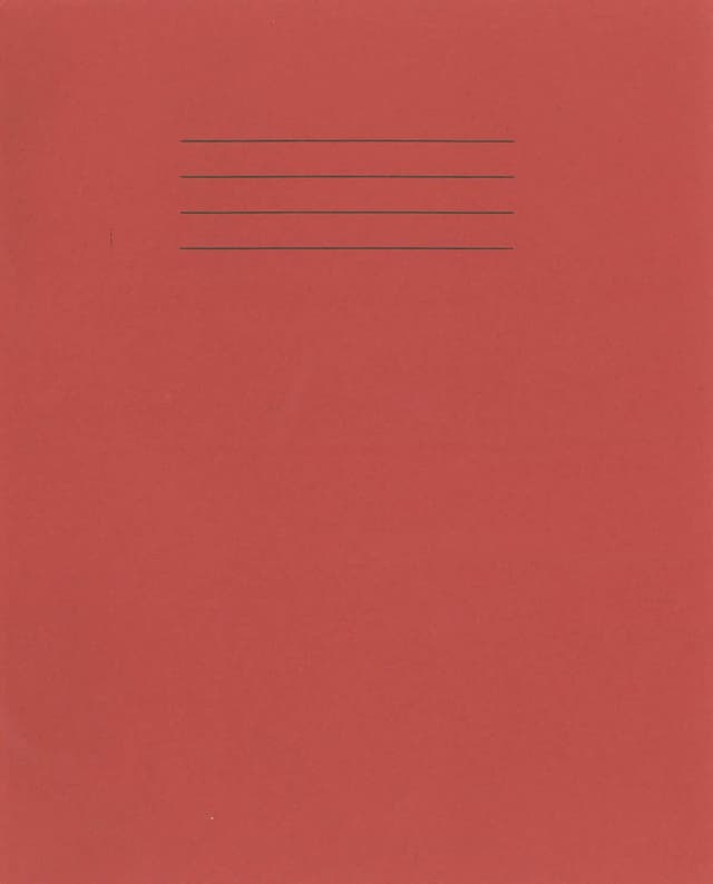 Detalle de Rhino 8 x 6.5 Exercise Books (10 Pack) – 32 Pages, Top Blank & Bottom 15mm Lined Paper, Red