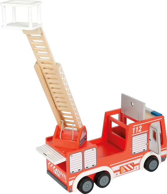 Detalle 2 de small Foot Feuerwehrauto aus Holz 360° Leiter