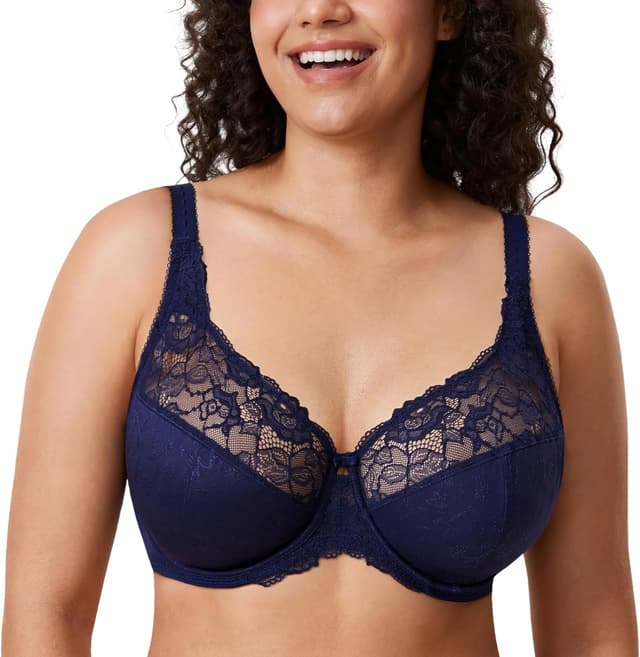 Thumbnail 6 de DELIMIRA Femme Soutien-gorge grande taille minimiseur non rembourré à armatures et dentelle