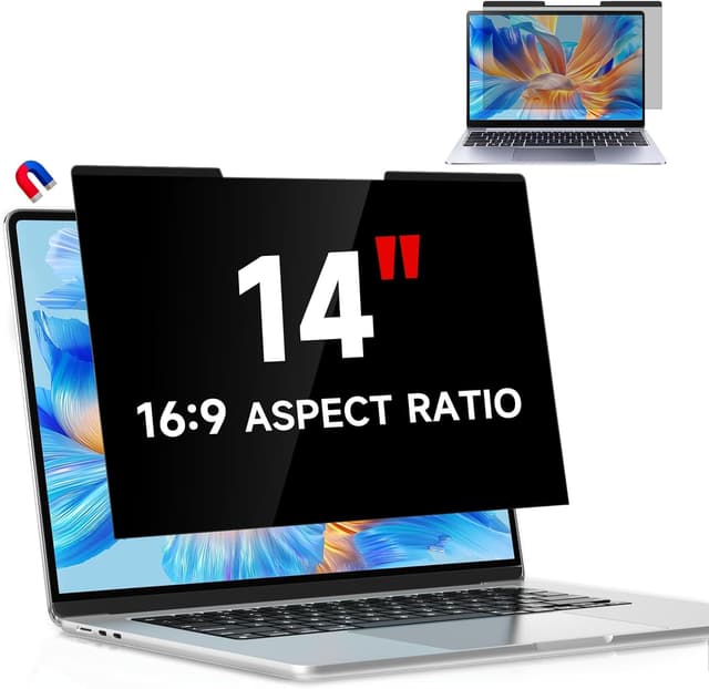 Detalle de Magnetischer Sichtschutz für 14 Zoll Laptop