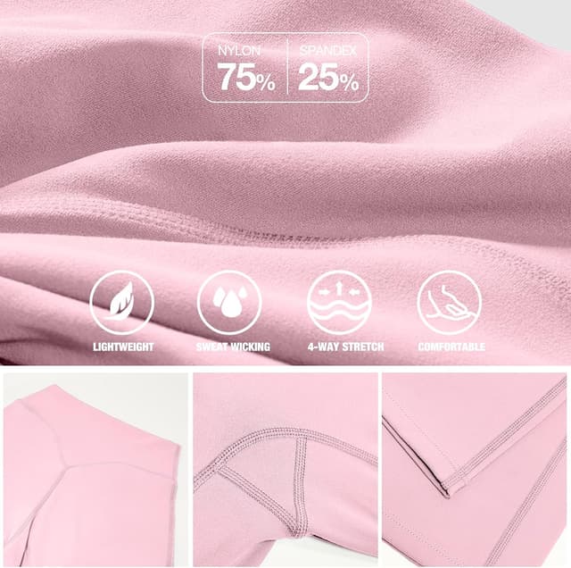 Detalle 2 de JGS1996 Wide Leg Yoga Pants (Straight-Leg Leggings) with High-Waist Compression