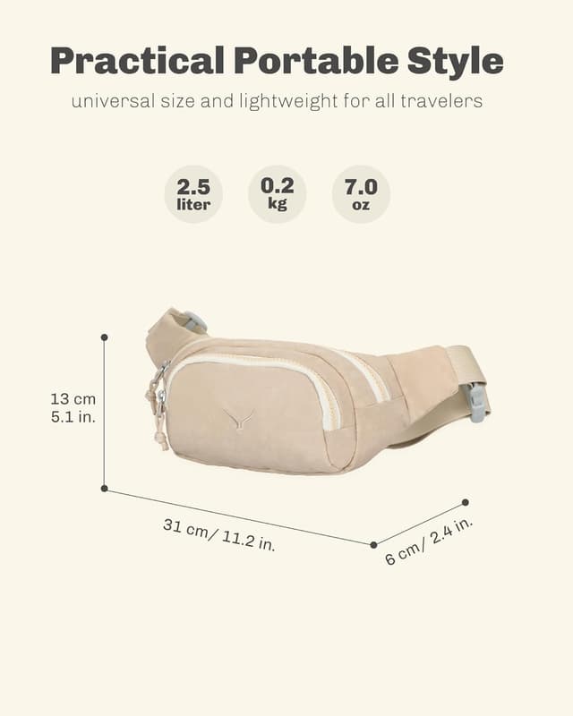 Thumbnail 2 de Bauchtasche Beige Hüfttasche Crossbody