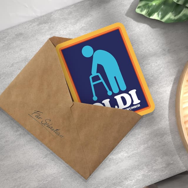 Detalle 2 de Lustige Geburtstagskarte aus Holz