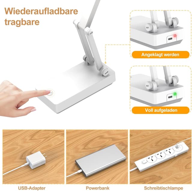 Thumbnail 4 de Suright LED Tischlampe Kabellos 2400 mAh