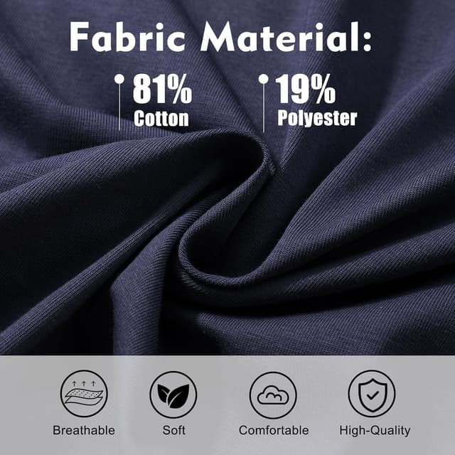 Detalle de Comilaka Uomo Polo casual a manica lunga in cotone con colletto a contrasto