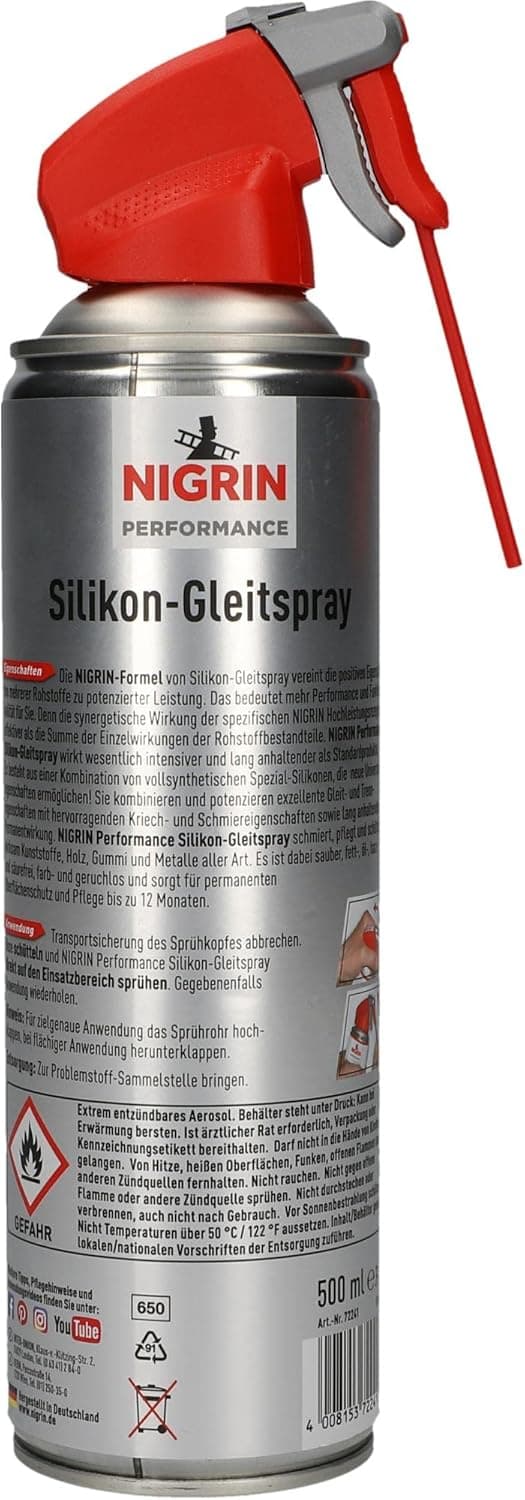 Detalle 2 de NIGRIN HyBrid Silikon-Gleitspray 500 ml đ