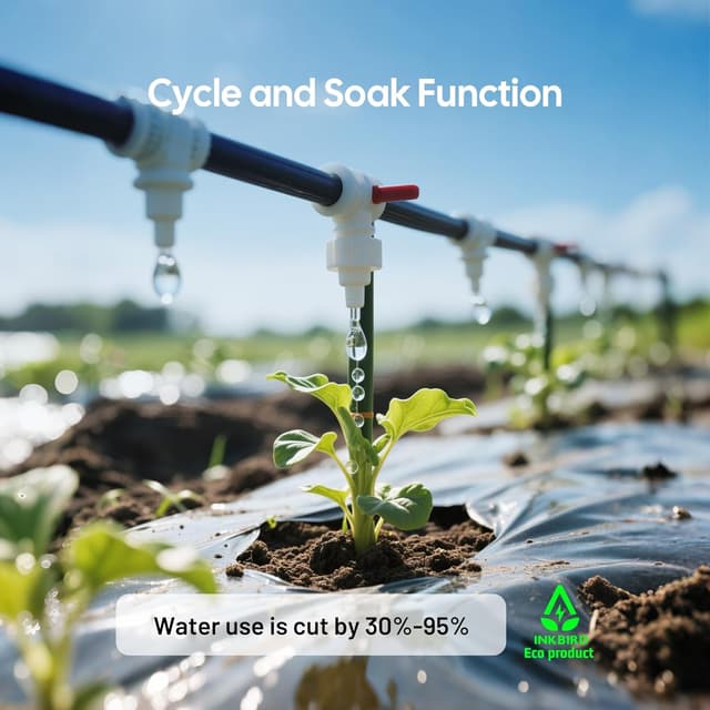 Detalle de Inkbird IIC-401 centralina WiFi per irrigazione a 4 zone