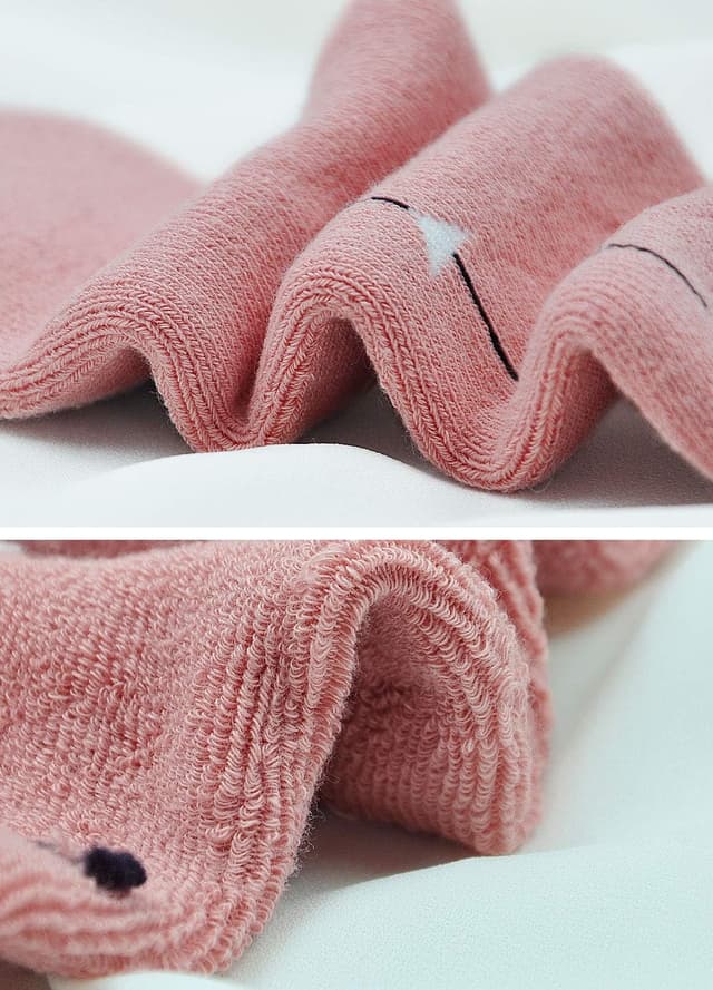 Detalle de LOFIR Calzini termici in cotone per bambina, caldi invernali antiscivolo (6 paia), taglia 20-34