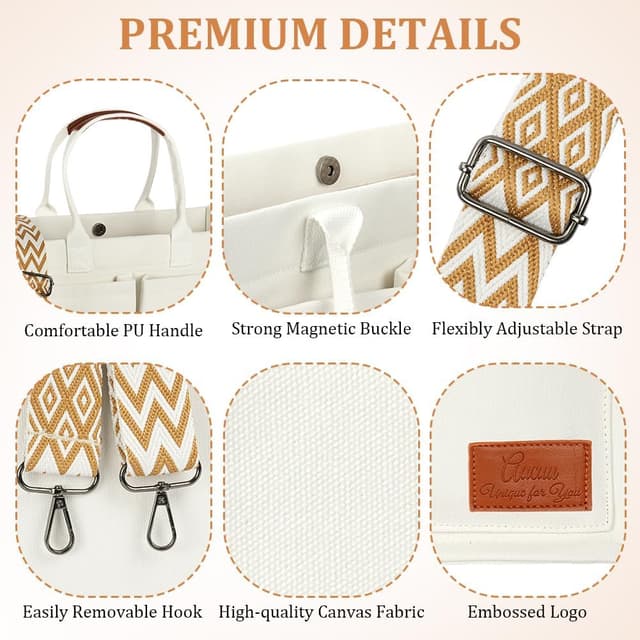 Thumbnail 6 de Borsa Aucuu a tracolla in tela 36x14x27