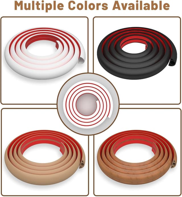 Detalle 2 de DIKARIYA Kabelkanal weiß, selbstklebend und flexibel (3 cm x 1 m) – Bodenkabelschutz für Büro, Haus und Außenbereich