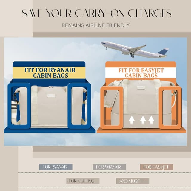 Detalle 2 de Hayayu 40x30x20 Cabin Bag for Ryanair