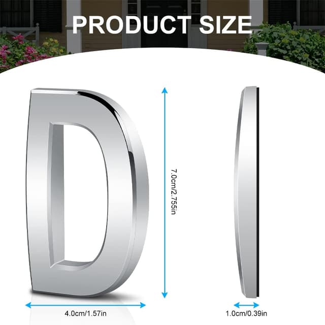 Detalle 2 de Vicloon Plaque numéro maison 3D 7,5 cm