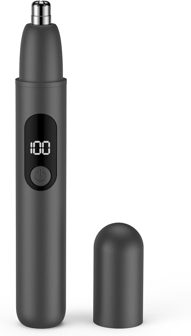 Detalle de Wiederaufladbarer Nasenhaartrimmer mit LED-Anzeige und 360°-Doppel-Klingen (Typ-C) – kabellos