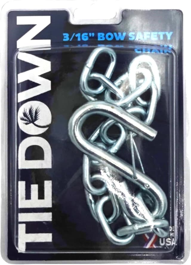 Detalle de Tie Down Chaînes de sécurité pour remorque de bateau avec crochets – chaîne de remorquage de 38,1 cm