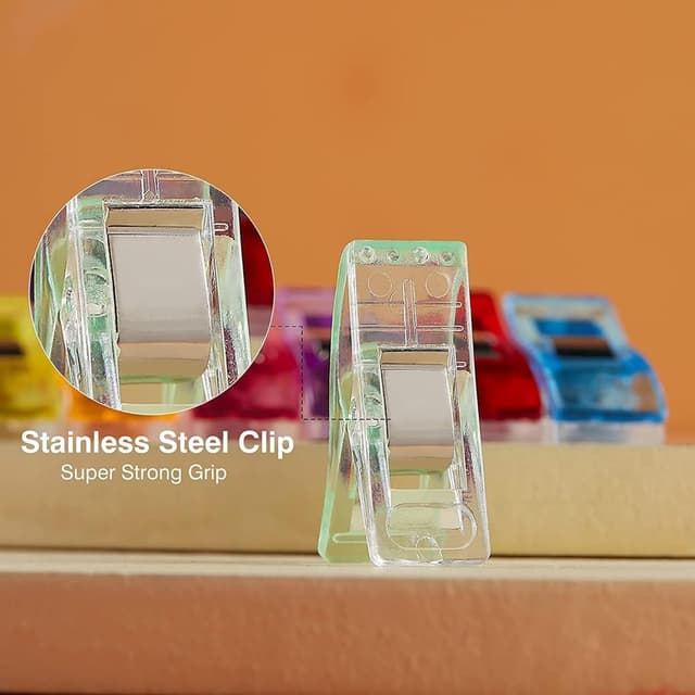 Detalle de OONOYWOO 100pcs Sewing Clips (Wonder Clips) for Quilting & Fabric Craft