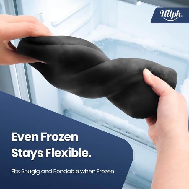 Detalle de Hilph Elbow Ice Pack Compression Sleeve – reusable cold and hot gel wrap (Size M)