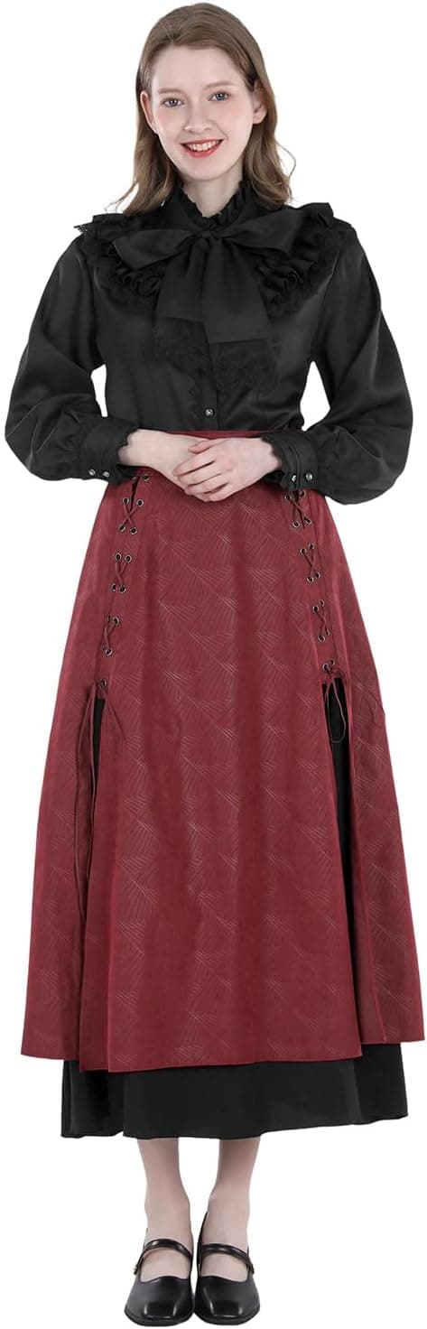 Thumbnail 3 de Viktorianischer Trachtenrock Mittelalter Maxi A‑Linie