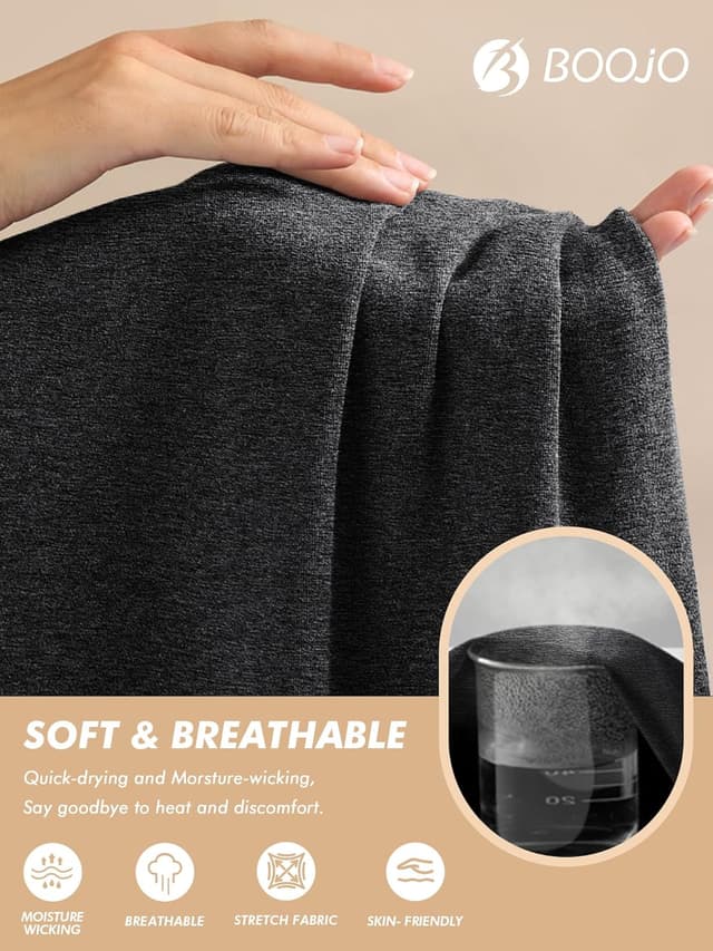 Detalle 2 de BOOJO 3-Pack Men’s Big and Tall Short-Sleeve Quick Dry Moisture-Wicking T-Shirts (3XL–5XL)