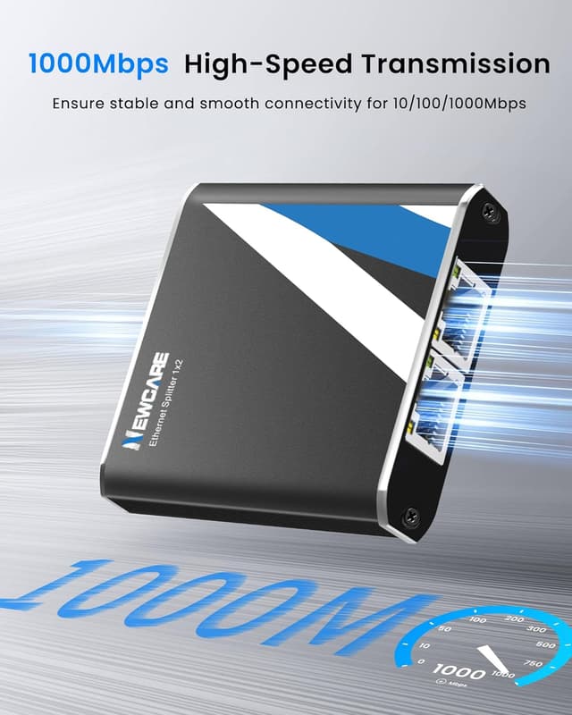 Thumbnail 5 de NEWCARE RJ45 Ethernet Splitter 1000Mbps for 2 devices