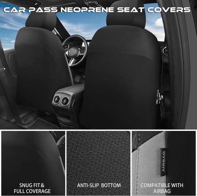 Thumbnail 3 de CAR PASS Neoprene Front Seat Covers Waterproof