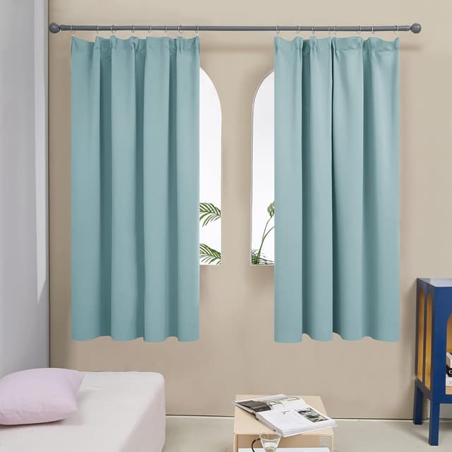 Detalle 2 de Deconovo super soft thermal insulated pencil pleat blackout curtains (2 panels) – black out light and help with temperature control