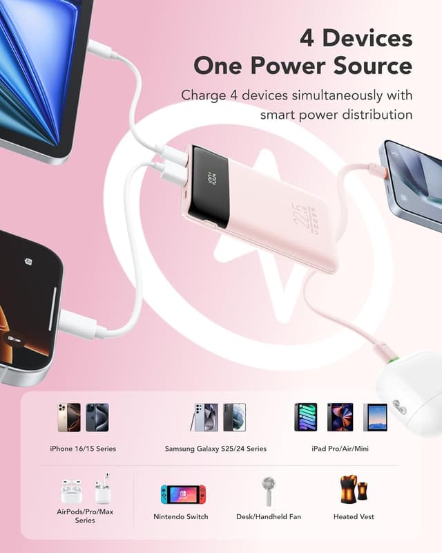 Thumbnail 4 de VEGER Portable Charger with Built-in Cables