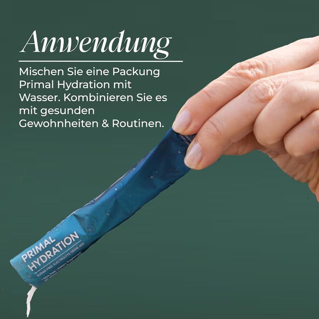 Detalle 2 de Primal Harvest Primal Hydration – elektrolytisches isotonisches Getränk in Einzelportionen (30 Portionen)