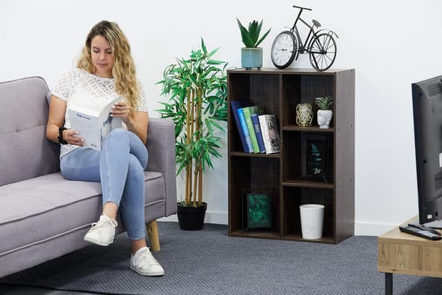 Detalle 2 de Iris Ohyama CX-23C libreria angolare da parete in legno, larghezza 60 cm, 5 livelli modulare