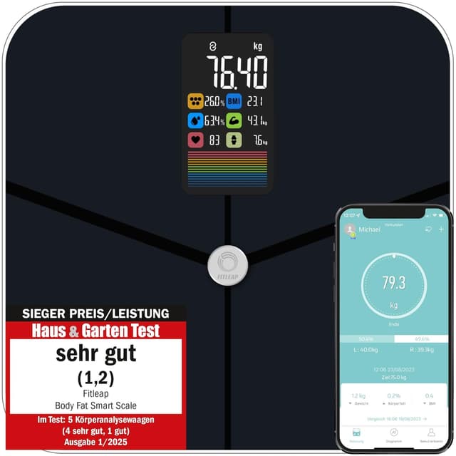 Imagen de Fitleap Körperfettwaage 180 kg ⚖ en OfertitasTOP