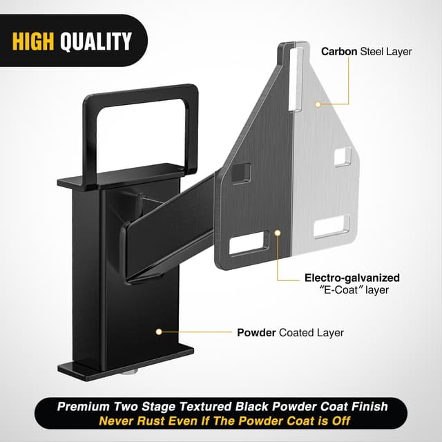 Detalle de Nilight Spare Tire Carrier Mount Stake Pocket Bracket (150 Lbs) for 4/5/6-Lug Trailer Wheels