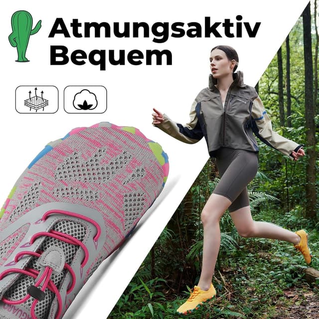 Detalle 2 de SAGUARO Unisex Barfußschuhe für Outdoor & Trail mit Zehenbox (Zero-Drop), Gr. 36–48