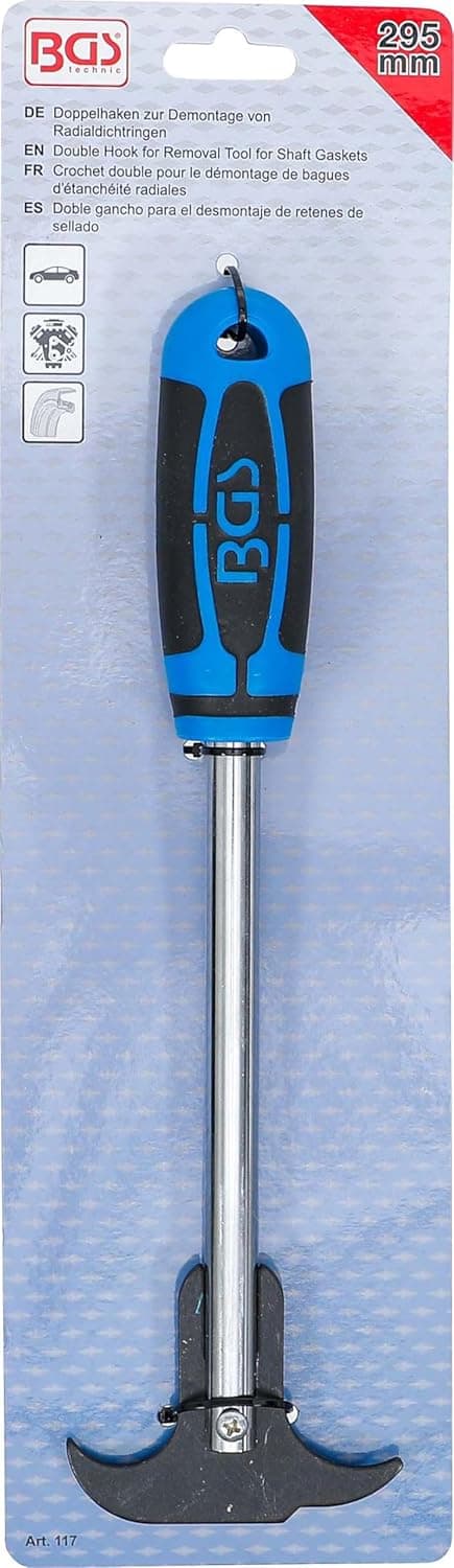 Detalle 1 de BGS 117 Doppelhaken zur Demontage von Radialdichtringen (Hebelarm 295 mm)