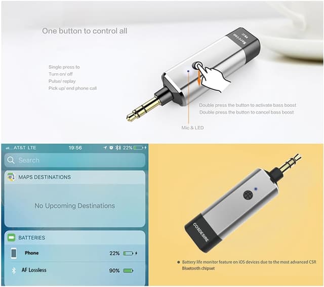Thumbnail 5 de COSDESIRE Bluetooth Receiver with 3.5mm AUX