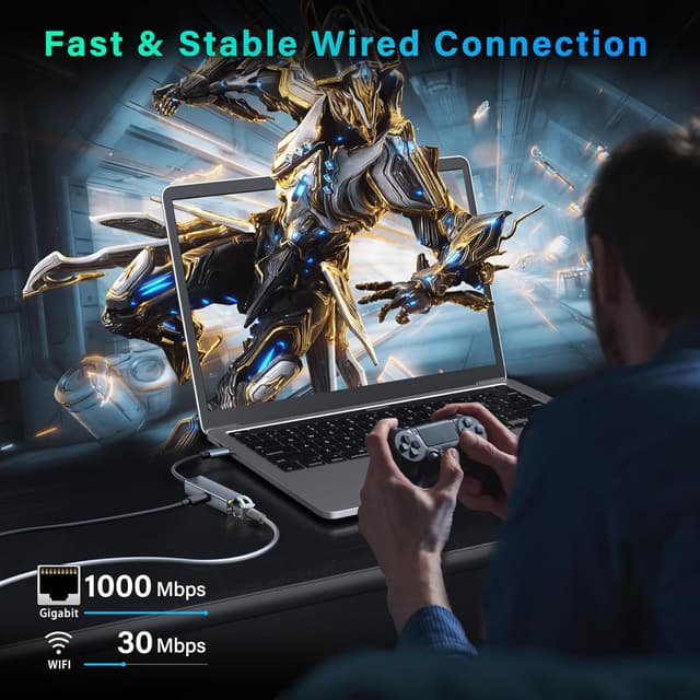 Thumbnail 2 de USB C auf Ethernet Adapter 60W PD đ