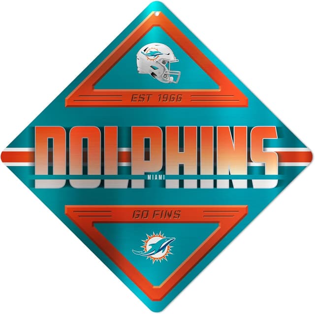 Detalle de Rico Industries NFL Football Metal Sign (16.5" x 16.5") for Man Cave, Bedroom, Office & More