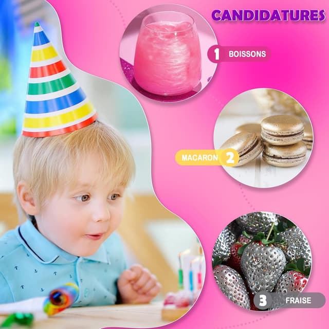 Detalle de Paillettes comestibles Fidton – kit 4 couleurs vives pour décoration de gâteaux et cocktails (5 g)