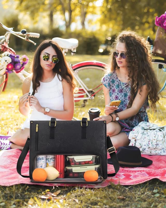 Detalle 2 de LOVEVOOK Laptoptasche für Damen mit isoliertem Lunch-Fach – für 15,6 Zoll Laptop, Schultertasche & Arbeitstasche